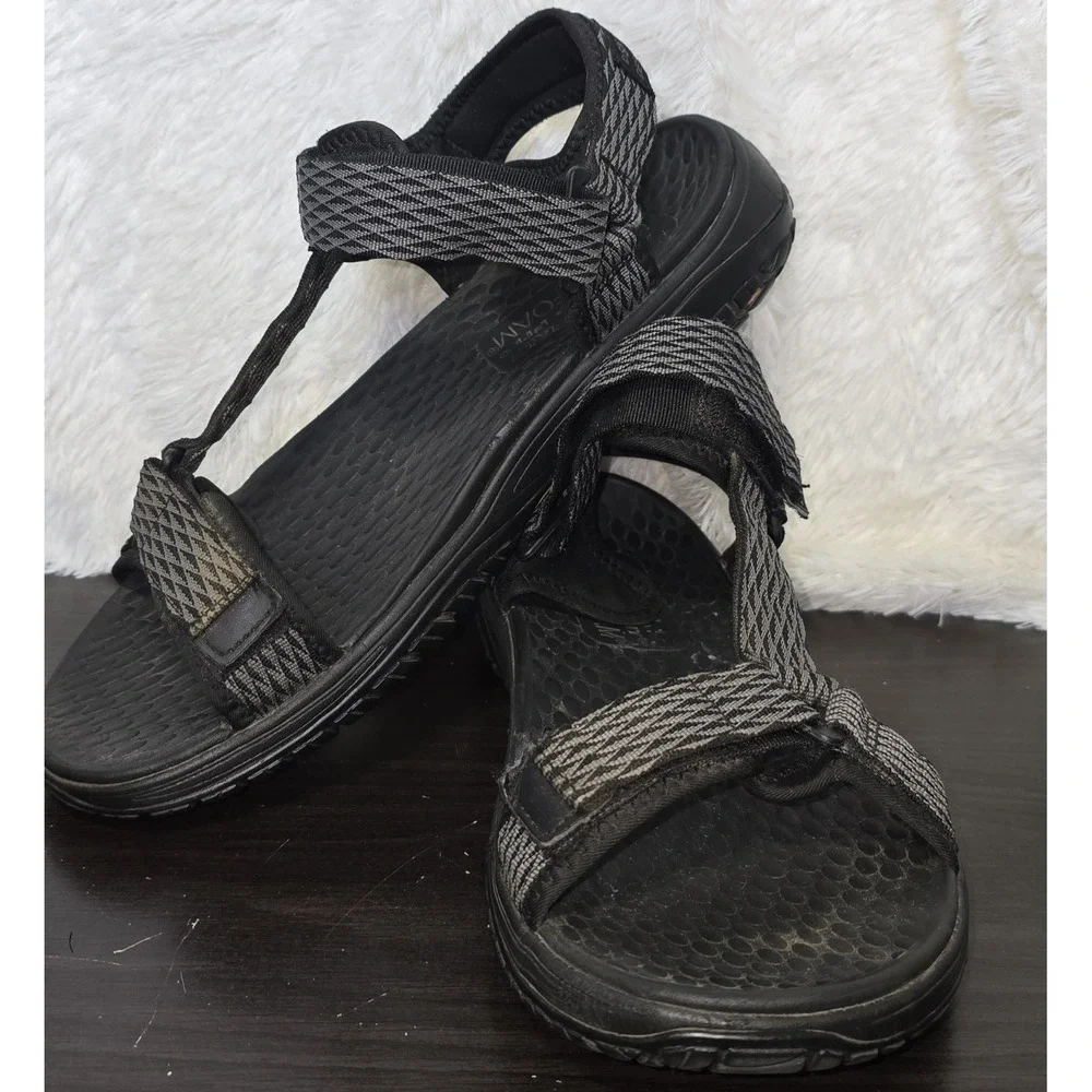 Sketchers Black Sandals Size 12 Riptide Adjustable Straps Hiking‎ Outdoors